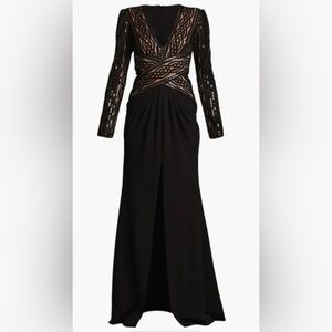 Tadashi Shoji Women's Long-Sleeve Sequin-Embroidered Gown NWT. Size 14
